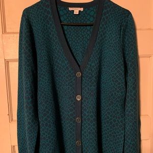 Isaac Mizrahi long blue cardigan